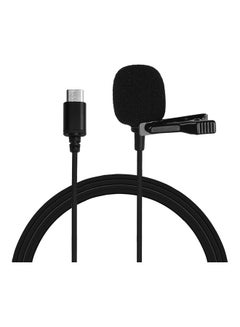 Buy Lavalier Clip-On Microphone Black in Saudi Arabia