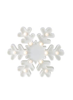 Buy 12-Piece Led Snowflake Shaped Night Light White 25x25x3cm in UAE