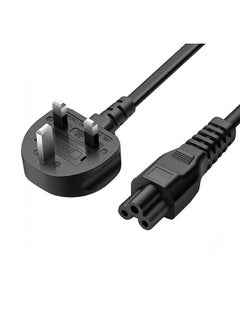 اشتري Power Cord, Desktop Power Cable with Pure Copper Wire, 3 Pin Connector, For Computers, TVs, Monitors, & More أسود في الامارات