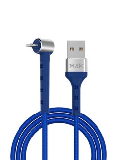 Buy USB To Lightning Charging And Data Cable Silver/Blue in Saudi Arabia