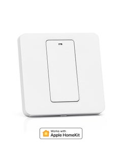 Buy Smart Wi Fi Wall Switch 1-Gang 1-Way Physical Button Works With Apple HomeKit White in UAE