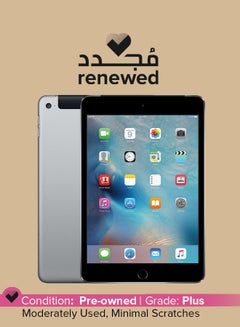 Buy Renewed -  iPad Mini 4 (2018) 7.9-Inch, 2GB RAM, 16GB, Wi-Fi + Cellular 4G LTE Space Gray in UAE