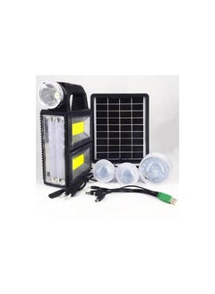 اشتري جهاز شاحن باور بنك ومصباح يعمل بالطاقة الشمسية طراز 8533 أسود 152X75X248مم في مصر