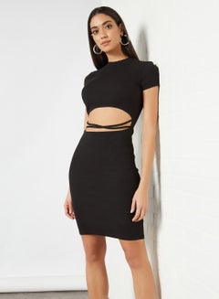Buy Cut-Out Mini Dress Black in UAE