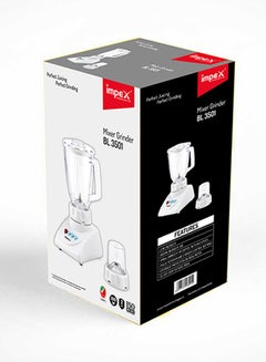 Shop Impex 2 In 1 Mixer Grinder Blender 300 W Bl 3501 White Clear Online In Dubai Abu Dhabi And All Uae