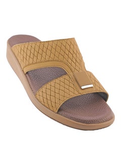 Buy Comfortable Buckle Style Arabic Sandals Brown in UAE