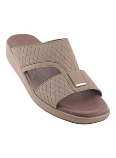 Buy Comfortable Buckle Style Arabic Sandals Beige in UAE