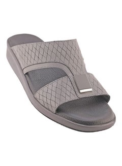 Buy Comfortable Buckle Style Arabic Sandals Grey in UAE