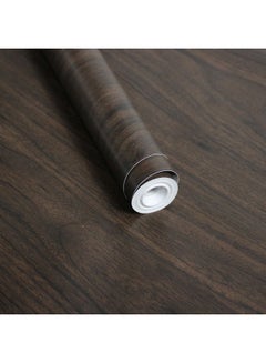 Buy Wood Grain Pattern Waterproof Wall Paper Brown One Size in UAE