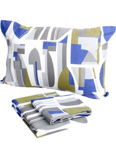 Buy Fitted Bed Sheet Set 3 Pcs Cotton Blend Rainforest Design 160*200cm in Egypt