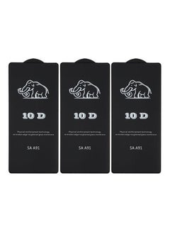 Buy Glass 10D Screen Protector For Samsung Galaxy A91 Mobile Phone  Set Of 3 Clear/Black in Egypt