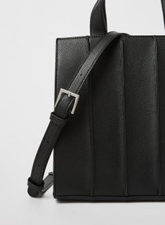 structured black crossbody bag