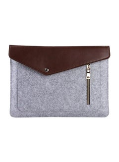 Buy 13-Inch Laptop Bag For Macbook Light Grey/Brown in UAE