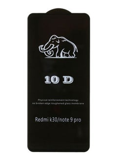 Buy Glass 10D Screen Protector for Xiaomi Redmi K30 and Xiaomi Note 9 Pro Mobile Phones Black in Egypt