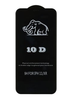 اشتري لاصقة حماية للشاشة من الزجاج بحافة 10D لهاتف آيفون 11 وهاتف آيفون XR أسود في مصر