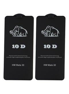 Buy Glass 10D Screen Protector For Huawei Mate 30 Mobile Phone  Set Of 2 Clear/Black in Egypt