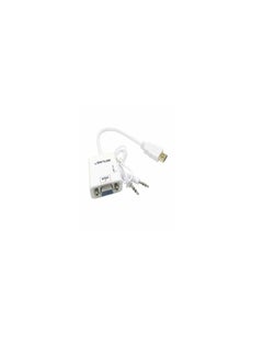 Buy mini hdmi conversion cable with vga + audio output White in Egypt