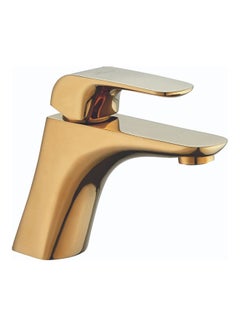 Buy Basin Mixer Faucet Gold 20x12x5cm in Saudi Arabia
