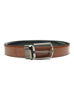 Buy Reversible Genuine Leather Belt For Men Brown/Black in UAE