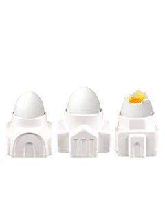Buy 3-Piece Architectural Egg Cup Set White in UAE