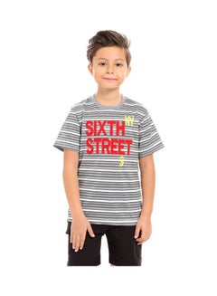 Buy Slip On Front Stitched Boys T-Shirt Green in Egypt