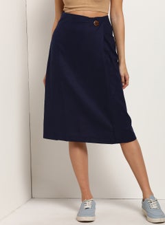 Buy High Waist Skirt Blue in Saudi Arabia