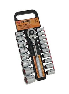 Buy 19-Piece Wrench And Socket Set With Holder Silver in UAE