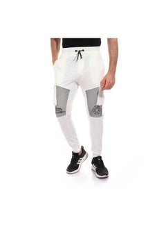 Buy Netted Printed Cargo Sweatpants White in Egypt