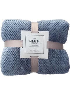Buy Soft Winter Warm Bed Blanket Flannel Blue 30 x 20 x 10cm in Saudi Arabia