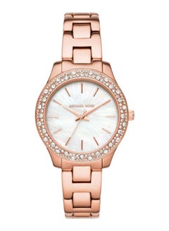 Buy Women's Liliane Round Shape Stainless Steel Analog Wrist Watch 36 mm - Rose Gold - MK4557 in Egypt