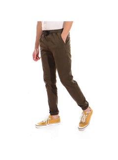 Buy Side Zipped Pockets Pants Olive in Egypt