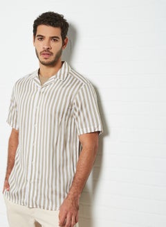 Buy Wayne Striped Shirt Chinchilla in Saudi Arabia