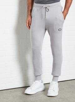 Buy Eco-Friendly Logo Joggers Light Grey in UAE