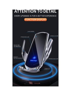 Buy Car Wireless Charging Mobile Phone Holder Silver in UAE
