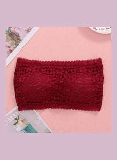 Buy Floral Lace Bralette Red in Saudi Arabia