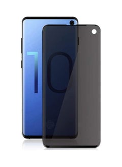 اشتري لاصقة حماية للشاشة من الزجاج المقوى 5D للحفاظ على الخصوصية لهاتف سامسونج جالاكسي S10 أسود/شفاف في السعودية