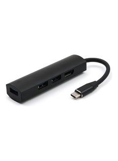 Buy 4-in-1 Type-c HUB 3.0+HDMI Transverter Laptop Phone Patch Cord Black in Saudi Arabia