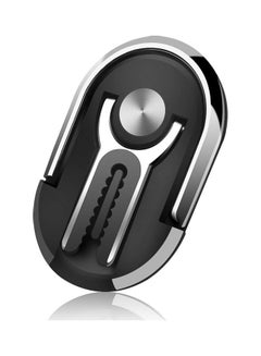 Buy Multipurpose  Mobile Phone Finger Rings Holder Buckle Black/Silver in Saudi Arabia