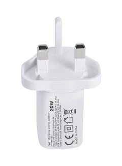 Buy 20W Portable Fast Charging Adapter White in UAE