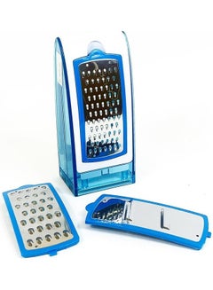 اشتري 3-Piece Plastic Grater With Replacement Blade أزرق / فضي / أبيض في السعودية