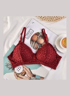 Buy Women's Comfy Deep U Cup Bra Red in Saudi Arabia