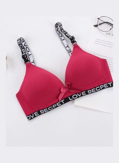 Buy Women's Fashion Letter Print Simple Slim Bra Red in Saudi Arabia