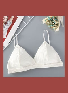 Buy Women Triangle Thin Double Breasted Bra White in Saudi Arabia