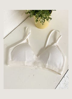 Buy Big Girl Wireless Triangle Cup Comfy Bra White in Saudi Arabia