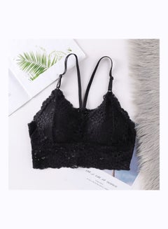 Buy Women Beauty Back Lace Thin Bra Black in UAE