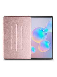 Buy Folio Flip Trifold Stand Case Cover For Samsung Galaxy Tab S6 Rose Gold in Saudi Arabia