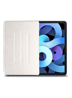 Buy Folio Flip Trifold Stand Case Cover For Apple iPad Air 4 - 2020 Pearl White in Saudi Arabia