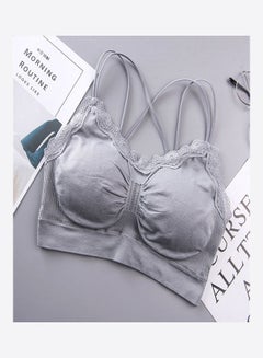 Buy Womens Seamless Back Beautify Bra Grey in Saudi Arabia