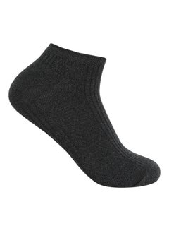 Buy Comfortable Casual No Show Socks Dark Grey in UAE