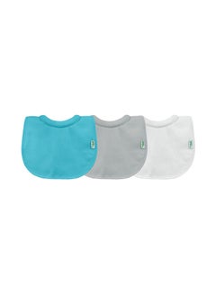 Buy 3-Piece Stay dry Milk Catcher Bib Set - Aqua/Grey in UAE